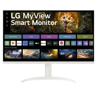 【LG 樂金】32SR75U-W 32型 4K UHD 智慧聯網螢幕(搭載webOS/隨附智慧滑鼠遙控器)