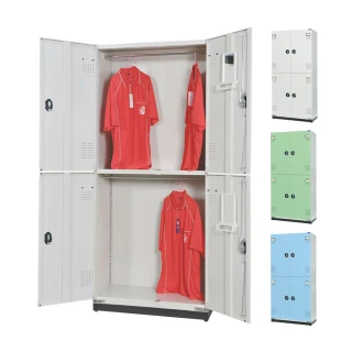 【大富】HDF四門型多用途置物公文櫃 4片鋼製門板 W900xD450xH1862mm/個 HDF-SC-019