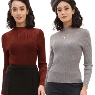 VERTEX光影羅紋100%極細羊毛衣組