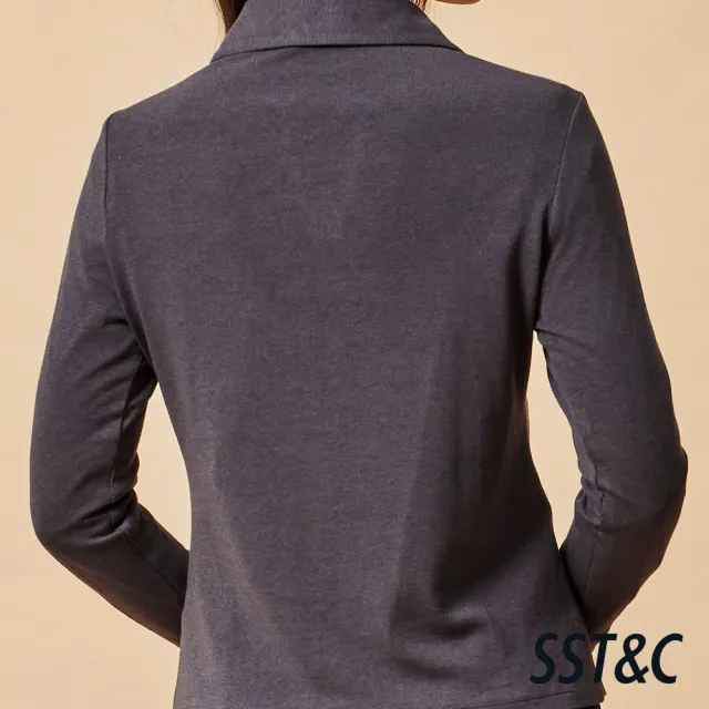 【SST&C】女裝 深灰極柔長袖POLO-825212182012(換季55折)