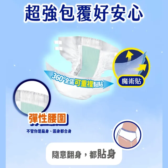 【安安成人】紙尿褲 頂級淨爽型M號(10片x6包/箱 黏貼型)