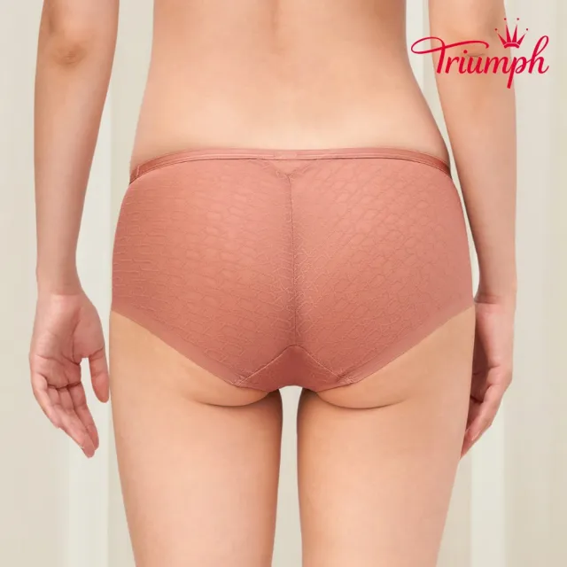 【Triumph 黛安芬】Signature Sheer 透感經典系列 中腰平口內褲 M-EL(溫柔棕)