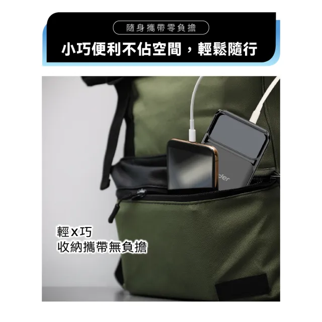 【WONDER 旺德】多功能旅行插頭帶線快充行動電源20000mAh 黑(WA-P15BA 兩入組)
