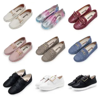 【Normady 諾曼地】女鞋 減壓 豆豆鞋 氣墊鞋 樂福鞋 MIT台灣製 真皮鞋 暢銷精選厚底增高鞋(多款任選)