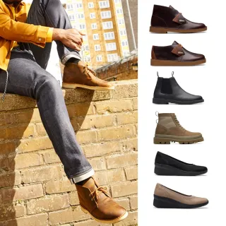【Clarks】經典男鞋 女鞋 休閒鞋/短靴/軍靴/袋鼠靴/增高鞋 男靴 女靴(網路獨家限定)