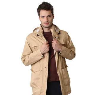 【Vital Silver 銀盾】男防風防水外套/登山外套/風衣外套(輕量防潑水外套/透氣防水外套/連帽可拆)