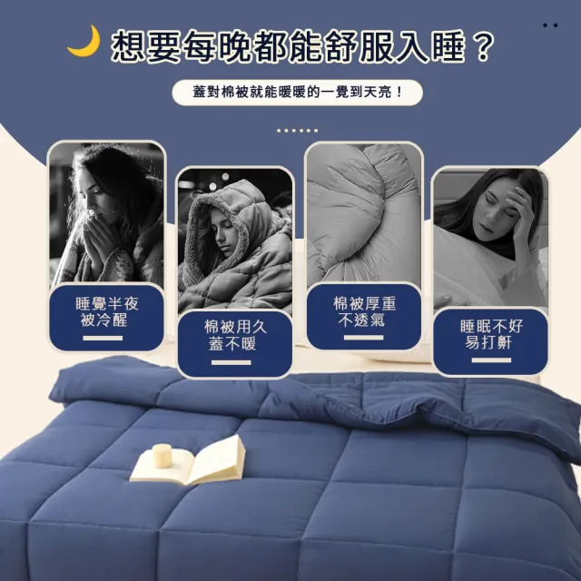 【Sleep Peacefully 寢室安居】買1送1 3M銀離子抗菌可水洗烘乾四季被-雙人(棉被/冬被)