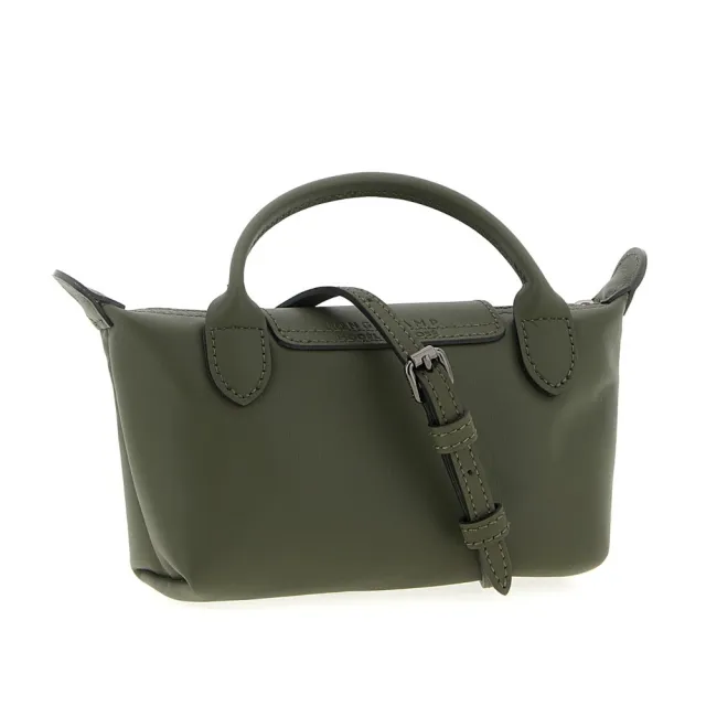 【LONGCHAMP】Le Pliage Xtra XS 迷你 牛皮 手提包 肩背包 斜背包 水餃包 冷杉綠色 34205987549