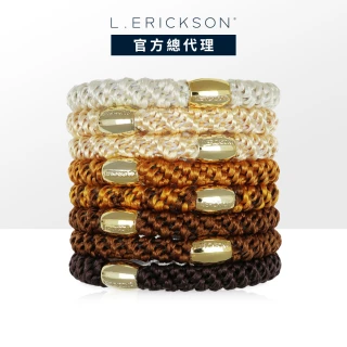 【L. ERICKSON】粗版 彈力髮圈 8入 〈焦糖皮棕〉