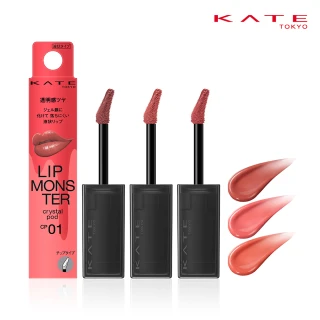【KATE 凱婷】怪獸級持色水晶唇露3入(新品上市/平價版香奈兒雙頭唇釉/水晶怪獸)