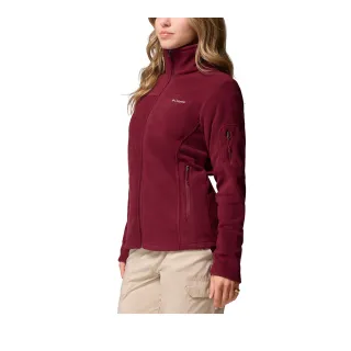 【Columbia 哥倫比亞】女款-刷毛外套-Fast Trek™-酒紅色(UER60810BD/JF)