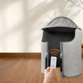 【VWV】暖腳寶 辦公桌下取暖器 遙控款送毛毯(五檔調溫 七檔定時 45°傾倒斷電 可拆卸聚溫頂棚)