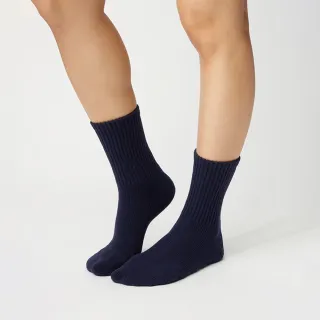 【FOOTER】素色極暖登山羊毛襪(W191-藏青)-保暖襪 除臭襪 羊毛厚襪