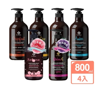 【Dr’s Formula 台塑生醫】香氛沐浴乳800mlx4入組(柚香/琥珀/雪皂/碧泉/櫻花/花園夢境)(沐浴精/沐浴乳)