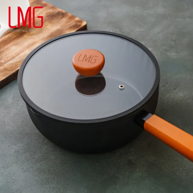 【LMG】黑曜石不沾三鍋六件組｜炒鍋26cm+30cm含蓋+雪平鍋24cm含蓋-IH爐可用鍋(不沾鍋 適用各種爐具)