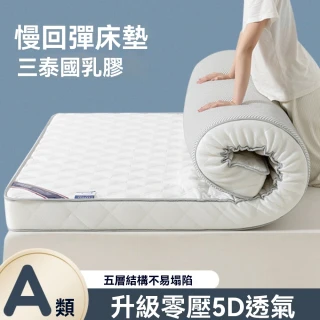 【木洸】9公分厚5D透氣針織棉乳膠床墊 折疊床墊 -180*200CM(床褥)