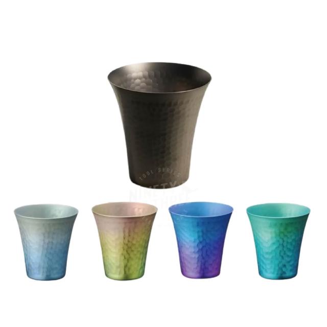 【TSUCHI】鎚目紋 純鈦杯 300ml 鈦色（原色）(燕三条 清酒杯 鈦杯 輕量 露營適用)