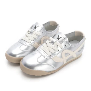 【PLAYBOY】許我耀眼 質感真皮德訓鞋-銀-PY1718