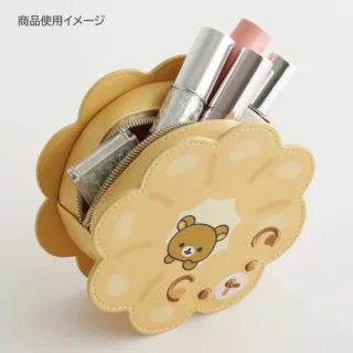 【小禮堂】雙11 San-X  拉拉熊 x mister donut 皮質造型零錢包 甜甜圈款(平輸品)