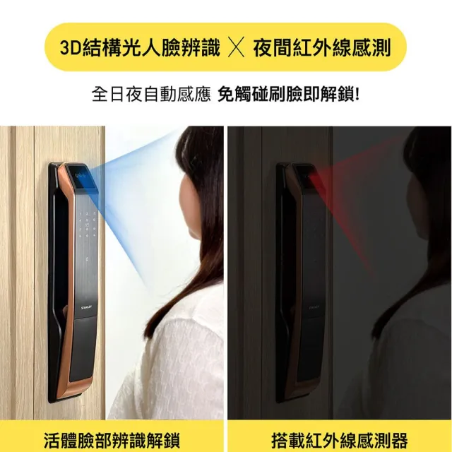 【STANLEY】S70人臉辨識貓眼智慧電子鎖(貓眼│人臉│指紋│卡片│密碼│鑰匙│WIFI/含基礎安裝)