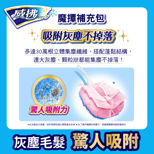 【威拂】魔撢補充包3入組(粉色 4片x3包/組)