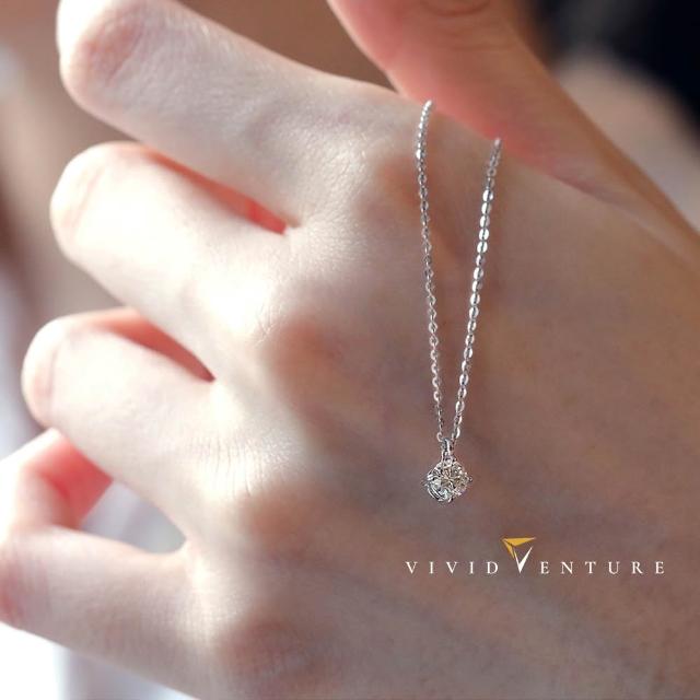 【Vividventure 亞帝芬奇】GIA 30分 DSI2 3VG 八心八箭 天然鑽石 真鑽 項鍊 抓住愛(14K金台+14K金鍊)