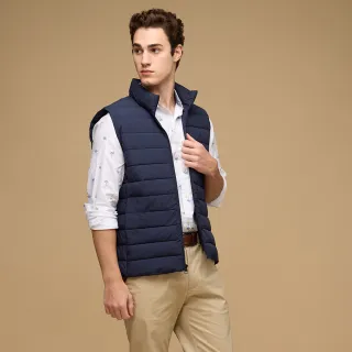 【NAUTICA】官方旗艦 男裝 簡約百搭保暖背心(深藍色)