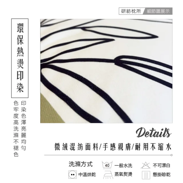 【HEAVEN 研紡枕所】大抱枕四入組-微絨布草綠兔兔系列大抱枕-60x60cm(四入組、大靠枕、沙發靠墊)