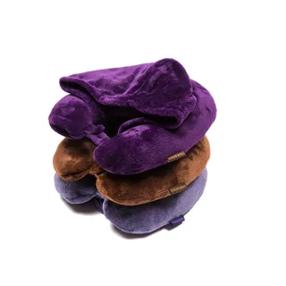 【都鐸皇家】六合一多功能斗篷枕三色組(時尚款三色組紫色、咖啡、紫羅蘭)