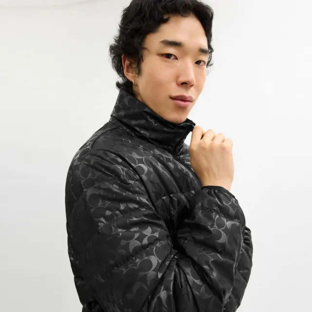 【COACH】蔻馳官方直營 輕便型羽絨外套 聚酯纖維輕便型襯衫式羽絨外套-多色任選(CT730)