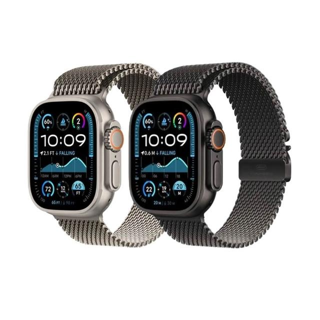 【Apple】Apple Watch Ultra 2 2024 GPS+行動網路 49mm(鈦金屬錶殼+米蘭錶環)
