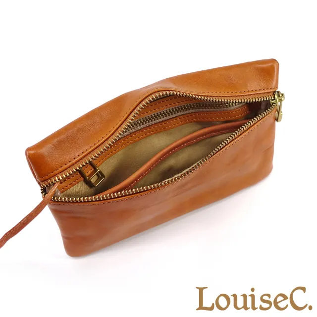 【LouiseC.】雙11 Tree House 植鞣革牛皮手工擦色手拿手提側肩背斜背小真皮包-2色(MDNT8237)