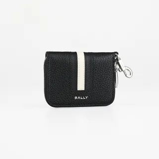 【BALLY】BALLY 迷你黑白條紋鑰匙包(黑)