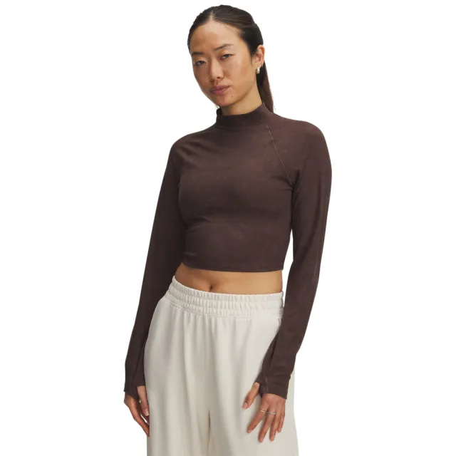 【UNDER ARMOUR】UA 女 Meridian Suede Effect 長T-Shirt_6007020-246(咖色)