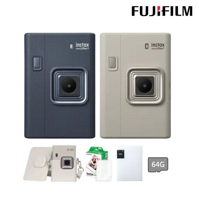 【FUJIFILM 富士】Instax Mini Liplay Plus 拍立得相機Liplay+(送專用皮套20張底片...超值組)