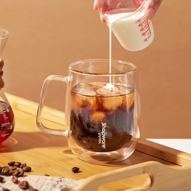 【CorelleBrands 康寧餐具】耐熱雙層500ml玻璃杯/水杯/飲用杯/透明杯-兩入組