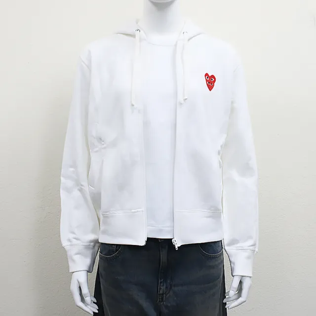 【Comme Des Garcons CDG】Comme Des Garcons Play 川久保玲長袖連帽外套(女款/白)