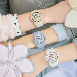 【CASIO 卡西歐】BABY-G 優雅花卉雙顯手錶 3色可選(BGA-290FL-2A/BGA-290FL-4A/BGA-290FL-7A/速)