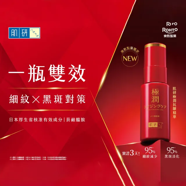 【肌研】極潤抗皺精華液30gx2 + 極潤抗皺乳霜50gx1(撫紋 淡斑 緊緻 抗老 菸鹼醯胺)