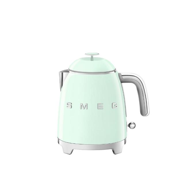 【SMEG】義大利迷你復古電熱水壺-粉綠色(KLF05PGUS)