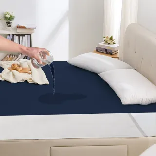 【MIT iLook】買1送1 石墨烯100%防水+防潑水平單式保潔墊(單人/雙人/加大-多色任選)