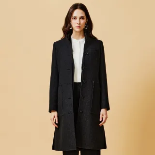 【SST&C】女裝 極簡立領貼袋羊毛混紡大衣825222090021(OUT)