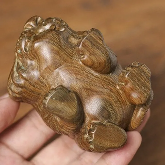 【LEESA】綠檀木工藝品\招財老虎擺件\家居擺飾\桌面裝飾\原木工藝品\檀木擺設\擺件\裝飾品\老虎木雕\