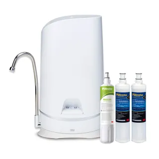 【3M】S003 WaterDuo DIY濾淨軟水雙效型生飲淨水器-鵝頸款 一年份濾心組(共含S003濾心x2+樹脂軟水濾心x3)