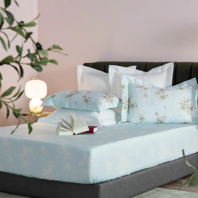 【WEDGWOOD】經典印花 床包枕套三件組(雙人｜天絲/長纖棉 任選)