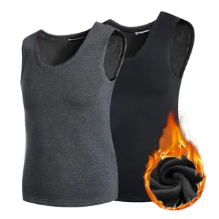 【良池】大尺碼加絨加厚男女保暖背心上衣(內搭休閒發熱)