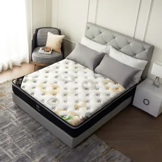 【H&D 東稻家居】台灣製噶米貝兒天絲乳膠抗菌獨立筒床墊-雙人5尺(MIT 護邊設計 M型輔助彈簧)