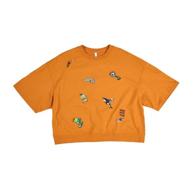 【5th STREET】女裝 短袖 短t 上衣 t恤 TEE 橘色(571016)
