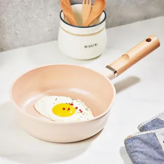 【Roichen】韓國抗菌陶瓷不沾深炒鍋 20cm(IH爐/全火源適用陶瓷塗層不沾鍋)