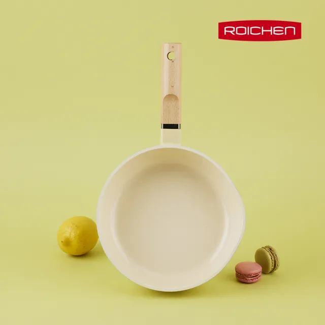 【Roichen】韓國抗菌陶瓷不沾深炒鍋 20cm(IH爐/全火源適用陶瓷塗層不沾鍋)